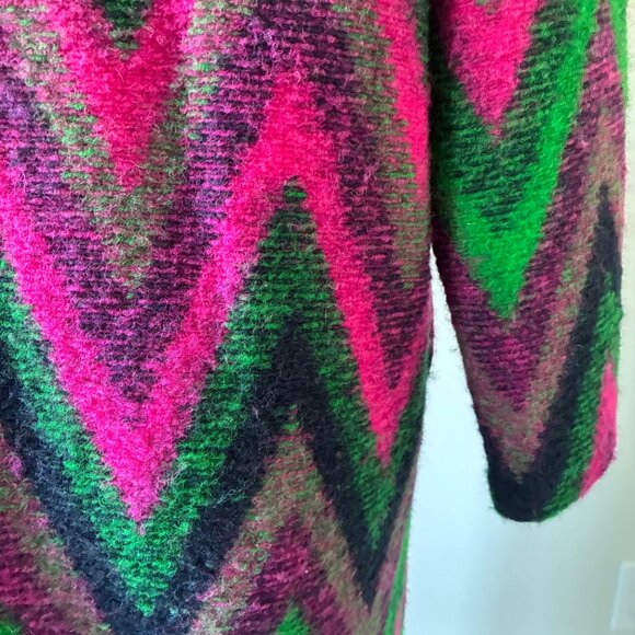 Vilagallo Yana Zig Zag Wool-Blend Women's Coat - Picture 4 of 11